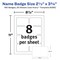 Avery Flexible Printable Name Tags, 2-1/3" x 3-3/8", Matte White, 160 Removable Name Badges (8395) - 5 Pack